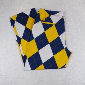 Loudmouth John Daly Golf Blue & Gold Mega Pants Men's Size 36X32 RN132412